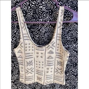 Sparkle & Fade authentic tribal printed crop top